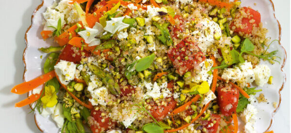 ”Garden salad” med vandmelon og citrondressing