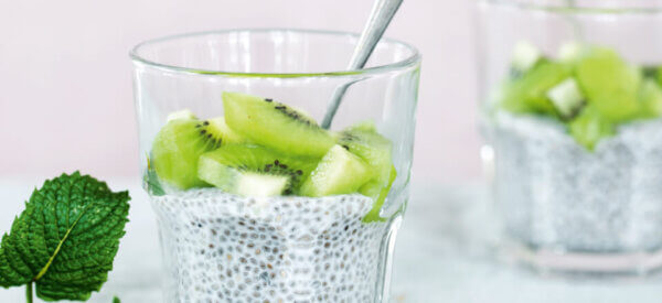 Chiagrød med vanilje og kiwi