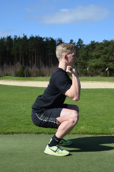 1 squat til skulderpres-set fra siden 2
